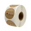 Etiqueta engomada del arte del papel de regalo hecha a mano con etiquetas de amor 1 pulgada 500 piezas