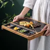 Plates Nordic Restaurant Pizza Snack Plate Square Ceramic Service Creative Marble Gold Pattern Western Dish With Grid Steak