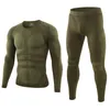 Sous-vêtement thermique pour hommes sans couture vue tactique hommes ensembles d'hiver Compression polaire fonction formation Thermo Long Johns 230109