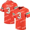 American College Football Wear College NCAA Football Miami Hurricanes 12 Maglia Malik Rosier Stitched 8 Braxton Berrios Brad Kaaya Stacy Coley Joseph Yearby Duke Jo