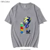 Lando Norris Cartoon Print T Shirt Men Funny Game F1 T-shirts For Women Tee Unisex Short Sleeve Summer Clothing Graphic T Shirts
