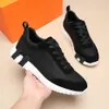 2023SS Casual Men's Shoes Luxury Designer Sneaker äkta randig gummi yttersula läder spetsig löpare utomhus är storlek38-45 MKJK RH600001