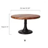 Plates High Base Cake Plate Stand Wooden Party Filming Props Dessert Dish Wedding Tray Decoration Display Platters And