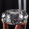 حاملي الشموع 80 مم 3.15 بوصة من الدرجة العلوية K9 Crystal Glass Tealight حامل حامل بلورات نادرة واضحة لقطاعات الزفاف المركزية