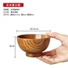 Bowls Wooden Dishware Wood Bowl Plate Snack Dessert Serving Dishes Container Tableware