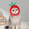 Köpek giyim güzel kedi yavrusu meyve şapkası evcil hayvan başlık parlak renk hafif ila cilt