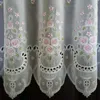 Gordijn 2 stks/ingestelde bloemen op het platteland geborduurde raamdeur lagen Valance Kitchen 1 m544