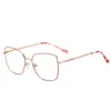 Lunettes de soleil NatuweCo métal femmes lunettes Anti lumière bleue lunettes Prescription lunettes cadre optique lunettes mince rose doré