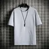 メンズTシャツメンズ衣類2024純粋な色短袖Tシャツ夏の韓国トレンドカップルInsトップマルチカラー