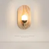 Wall Lamp QIBOMEI Nordic LED Wood Lamps Bedroom Bedside Living Room Indoor Lighting Lights Sconce Aisle Kitchen Home Decor Fixtures