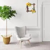 Decorative Flowers Artificial Sunflowers Wreath Square Shape Frame For Front Door Indoor Outdoor Wall Window Wedding Home Decoration