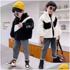 Cappotto invernale per bambini Tuta da neve Neonati maschi Giacca di cotone caldo Stile coreano Bambini in pile Spessa lana di agnello Abbigliamento in cashmere 211230 Drop De Dhxlv