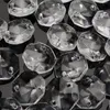 Ljuskrona kristall 50st 14 mm glasprismor Rensa åttkantiga pärlor hängande ljuskronor för lampljusdekorationer