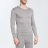 Ropa interior térmica para hombres hombres hombres largos otoñales de invierno tortuga de cuello alto cola de color tops de color sólido cálido