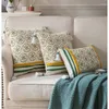 Kudde gul röd grå broderi täcker tofsar heminredning 45x45 cm /30x50 cm geometrisk soffa kudde skam