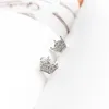 Verklig Sterling Silver Crown Stud Earring med originallåda för Pandora Women Wedding Jewelry Girl Gift Rose Gold Designer Sparkling örhängen