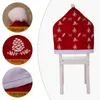 Chaves de cadeira Capas de chapéu de Papai Noel Conjunto de Natal de 6 para decorações para jantares para festas