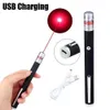 Flashlights Torches Green/Red/Blue Light Pen Light Astronomical Visible Beam Light Flashlight USB Charging For Presentations Teaching Pet Play 0109