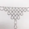Link Bracelets Fashion Crystal Round Bracelet Ring Integrated Chain Latin Dance Exquisite Rhinestone Statement Ladies Jewelry