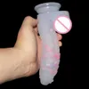 Beauty Items Jelly Lichtgevende Siliconen Dildo Thrusting Dinosaurus Schalen Monster Penis Met Zuignap Volwassen Anale sexy Speelgoed Vrouwen Masturbator tool