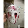 Feestmaskers 12 -stijl fl gezicht maskerade jason cosplay skl vs vrijdag horror hockey halloween kostuum enge masker festival drop leveren dhnri