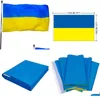 BANNER FLAGS UCRAINE Flag 3ftx5ft National Ukrainian 150x90 cm con bandiera di ottone Droping Delivery Home Garden Festive Party Supplies5682712