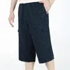 Мужские брюки плюс размер 3/4 мужчины летние шнурки эластичная талия мешковатые грузы свободные брюки с камуфляцией Big 5xl 6xl