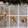 Decorazioni di Natale 2023 per il cortile di casa fuori porta ornamenti per l'albero di Natale simpatico uccello ghirlanda anno arredamento della camera dei bambini P165