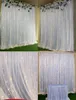 2レイヤーLEDライト付きカラフルな結婚式の背景カーテンイベントパーティーアーチ装飾ウェディングステージバックグラウンドシルクドレープDECO3083386