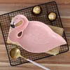 Plates Creative 3D Pink Flamingo Ceramic Plate Rishes Bowl Torkad fruktdessert servis porslin Dekorativ