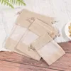 Sacos de armazenamento 5pcs/lote linen pacote de bolso de bolso saco de doces bolsa de presente bolsa de batedeira de jóias de jóias de jóias de jóias de jóias de jóias