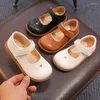 Flat Shoes Spring Autumn Kids Leather Mary Janes Toddler Girls Hart Heart Hollow Out Children Dress Baby Princess