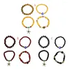 Bracelets de link Bohemian Acrílico Bulbante de pulseira de contas para mulheres charme de estrelas do mar de jóias Pulseiras Presente de aniversário