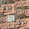 Sleutelringen aangepast 3 verschillende metalen legering shell hangers diy sleutelhanger verbinding sieraden waardoor verplaatsing accessoires drop levering otgqs maken