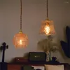 Pendelleuchten Nordic Retro LED-Licht Messing Glas Vintage Leuchten für Esszimmer Bar Antike Loft Hängelampe Home Decor Beleuchtung