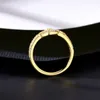 Band Rings Yıldız Ay Set Yüzüğü S925 STERLING Gümüş Mikro Zirkon Avrupa Moda Kadınları Kaplama 18K Altın Yüksek Son Takı Düğün Partisi Sevgililer D