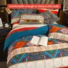 Bedding Sets Bohemian Style Cotton Duvet Cover And 2pcs Pillowcase Twill Single Or Double Size Can Be Customised