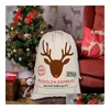 Decorazioni natalizie Sublimazione di alta qualità Blanks Sacco di Babbo Natale Personalizzato Plain Cotton Dstring Gift Bags Per Drop Delivery Home Garden Dh5Zc