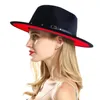 Berretti Semplici Donna Uomo Cappelli in feltro di lana Fedora con tesa larga Gentiluomo Elegante Lady Autunno Inverno Cappellini jazz Stile britannico Vintage