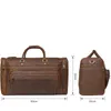 Duffel Bags Men's Crazy Horse Leather Travel Bag Cowhide Big Durable Weekend HandmadeGenuine Luggage