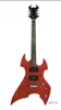 Lvybest Guitarra eléctrica Estilo Heavy Metal Cuerpo de madera maciza Mástil de arce Rojo