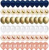 Party Decoration 1set 10inch Navy Blue Gold Confetti Ballonnen Rose Pearl White Metal Balloon Birthday Bruiloft Supplies