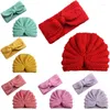 Berets 1pc Winter Baby Hat Headband Set Wool Infant Bonnet Toddler Turban Cap Beanie For Girl Boy Warm Head Wrap Kids Headwear