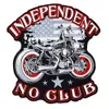 Nozioni di cucito Strumenti Indipendente No Club Grande punk ricamato con ferro sul retro Distintivo da motociclista per giacca Jeans Drop Delivery Apparel Dhxci