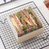 Aangepaste afdrukken milieu afbreekbare houten lunchbox sushi dozen verpakking afhaalmaaltijden voedsel container A381