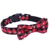 Dog Collars Style Christmas Bow Pet Collar Accessories Supplies Fashionable Tie Nylon Collars-009