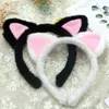 Halloween Animal Baby Girl Hair Clips Band Korean Ins Cute Plush Cat Ear Band Face Wash Band Hair Band Grotto