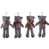 Interior Decorations Car Pendant Fabric Art Cute Bear Charms Hanging Hoiday Gifts Cars Decoration Ornaments Automobiles Rear View Mirror