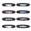 8 mm mat zwart natuursteen kralen streng armband roodblauw groen agataties hematiet edelsteen voor vrouwen mannen boeddha energie yoga sieraden