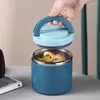 Conjuntos de utensílios de jantar 630/1000 ml de café da manhã selado Copo redondo de almoço térmico Bento caixa de aço inoxidável